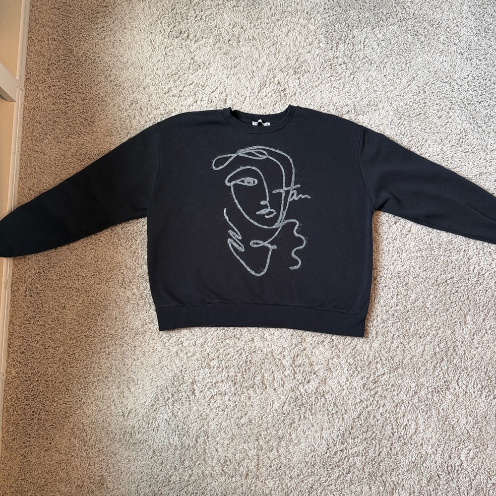 Black Graphic Zara Sweater